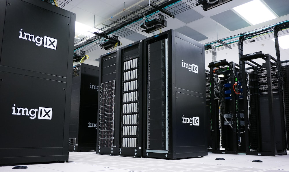 black servers in a sustainable data center