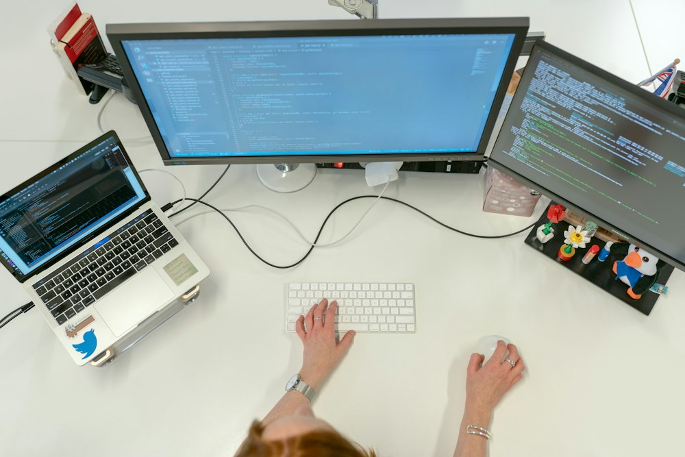 an employee working on a project.